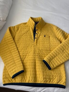 New Huckberry Men's Relwwn Windzip Popover Jacket - Yellow L